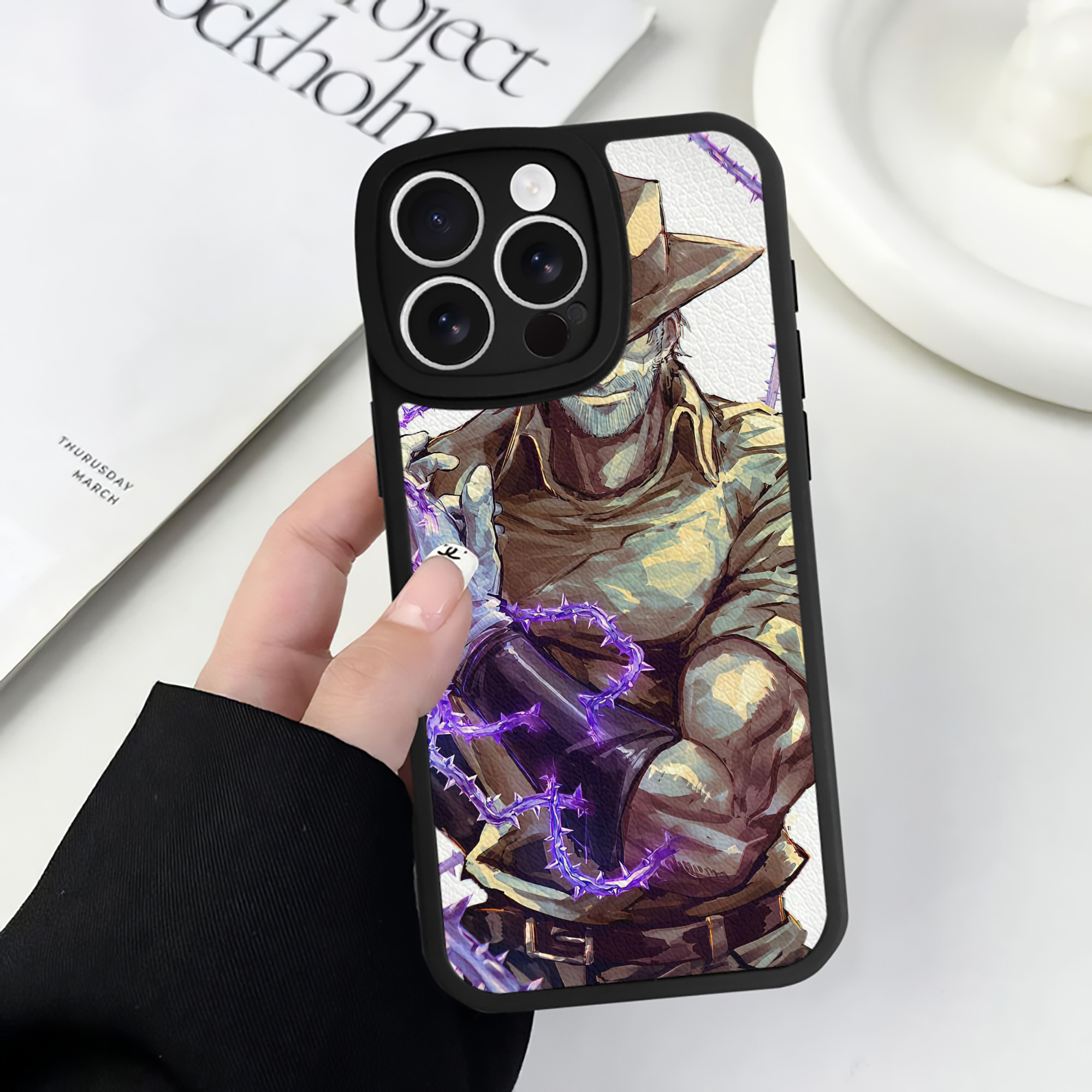 （画像用） ジョジョの奇妙な冒険 JoJo's Bizarre Adventure 【iPhone 16シリーズ対応】シリコンスマホケース（レザー調） 材質：シリコン
